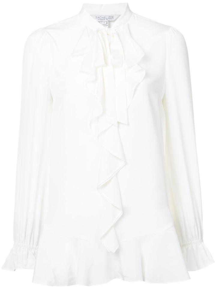 Rachel Zoe Ruffle Trim Blouse - White
