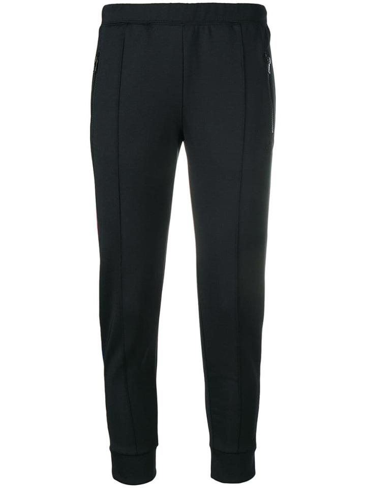 Être Cécile Rib Crop Retro Track Pants - Black