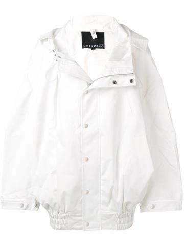 Cheng Peng Water-resistant Oversized Jacket - White