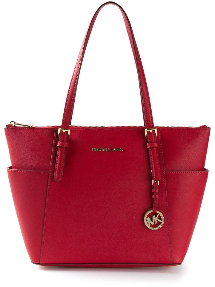Michael Michael Kors 'saffiano' Tote, Women's, Red, Leather