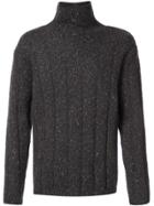 Theory Ribbed Roll-neck Jumper - Grey