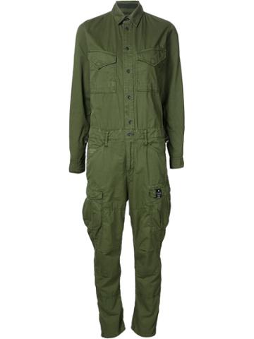G-star Cargo Jumpsuit, Women's, Size: L, Green, Cotton