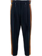 Peter Pilotto Contrasting Stripe Trousers - Blue