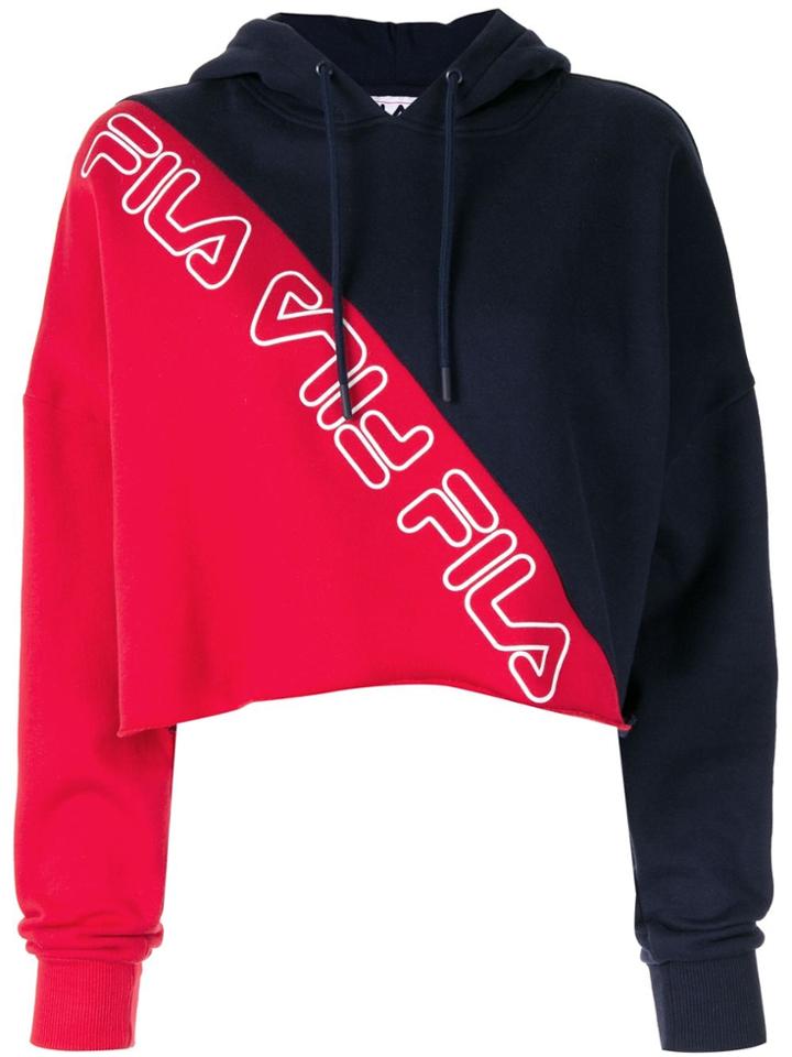 Fila Cropped Hoodie - Red