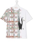 Marni Kids Graphic Check T-shirt - White