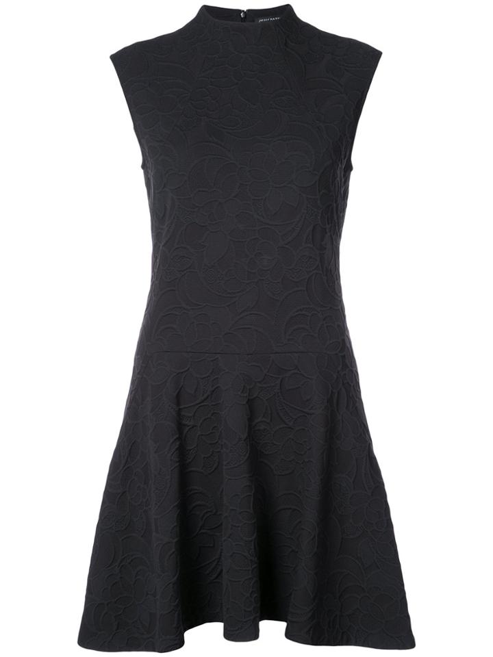 Natori High Neck Ruffle Dress - Black