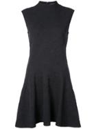 Natori High Neck Ruffle Dress - Black