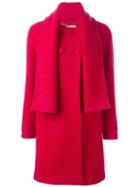 Blugirl Double Breasted Coat, Women's, Size: 42, Pink/purple, Acrylic/polyamide/polyester/wool