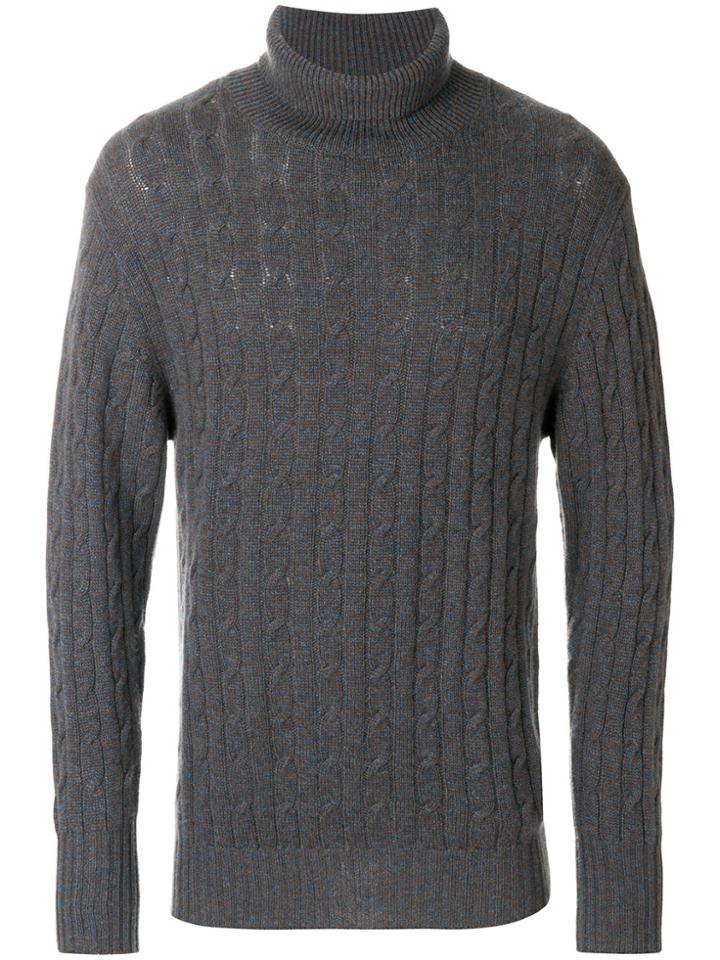 N.peal Cable Cashmere Jumper - Blue