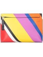 Loewe Striped Large Clutch, Women's, Calf Leather