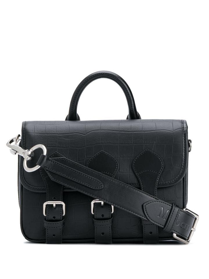Acne Studios & Mulberry Crocodile-effect Messenger Bag - Black