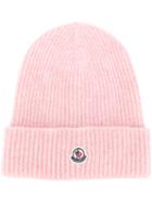 Moncler - Ribbed Beanie - Unisex - Polyamide/wool/alpaca - One Size, Pink/purple, Polyamide/wool/alpaca