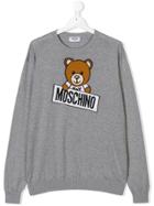 Moschino Kids Teddy Bear Logo Sweater - Grey