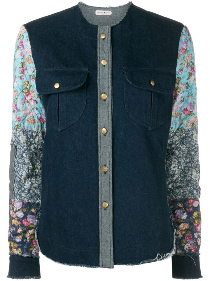 Natasha Zinko Contrast Sleeve Denim Shirt