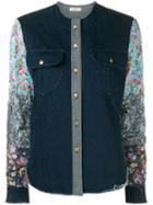 Natasha Zinko Contrast Sleeve Denim Shirt