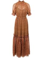 Proenza Schouler Crepe Chiffon Tiered Dress - Yellow