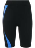 No Ka' Oi Stripe Detail Bike Shorts - Black