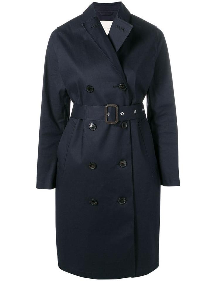 Mackintosh Navy Bonded Cotton Trench Coat Lr-022 - Blue