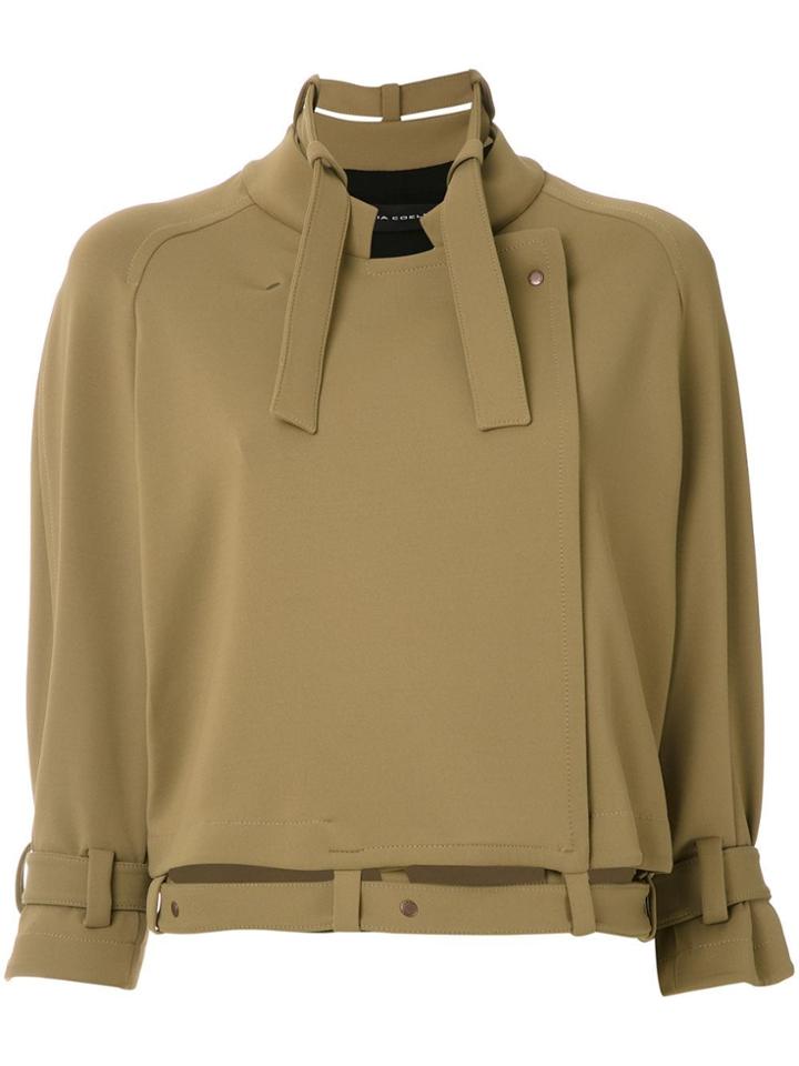 Gloria Coelho Raglan Sleeves Coat - Green