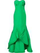 Zac Posen Sweetheart Neck Mermaid Gown - Green