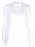 Alexis Pleated Button Down Shirt - White