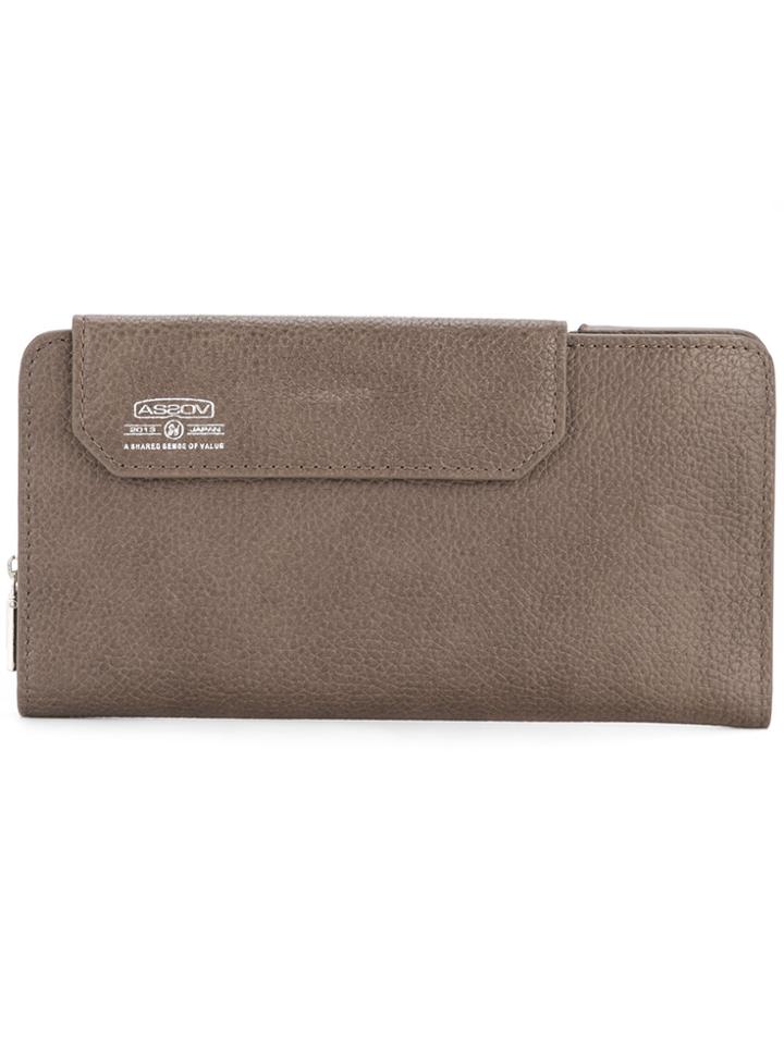 As2ov Shrink Long Wallet - Brown