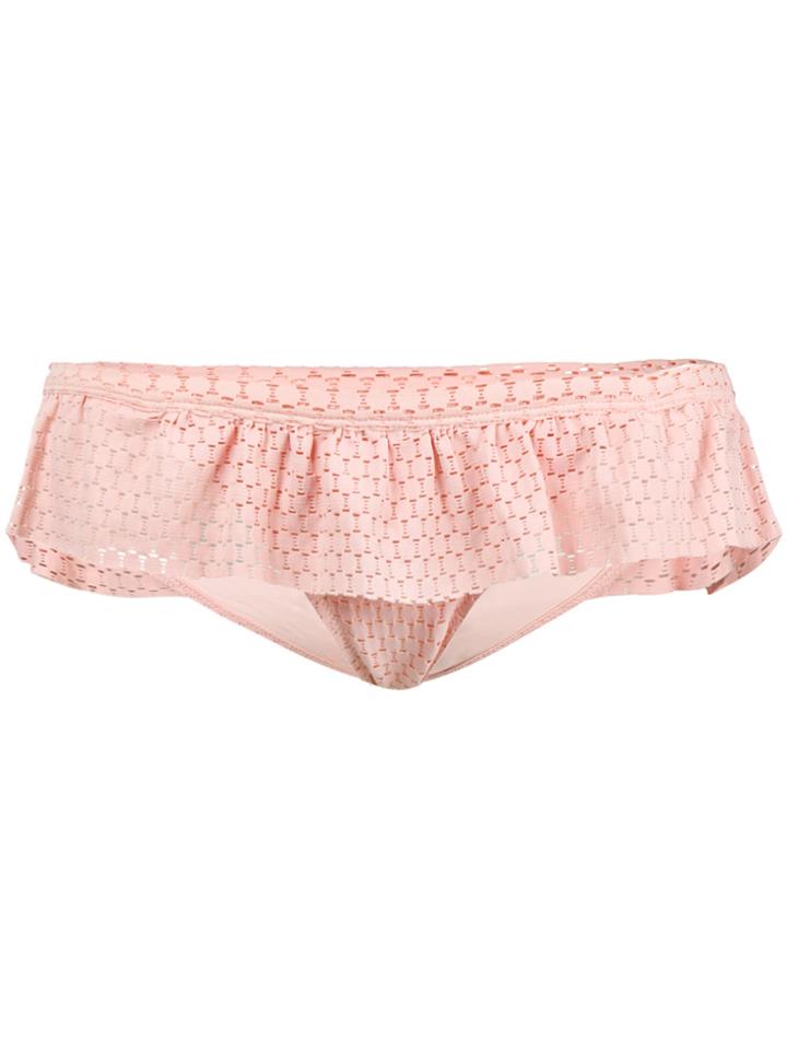 Melissa Odabash Ruffled Bikini Bottoms - Pink & Purple