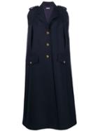 Miu Miu Slit Arms Long Coat - Blue