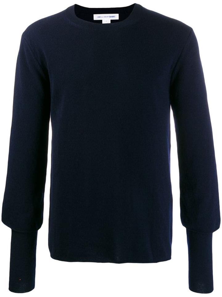 Comme Des Garçons Shirt Plain Slim-fit Jumper - Blue