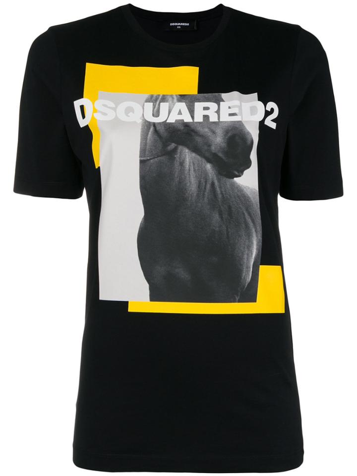 Dsquared2 Horse Print T-shirt - Black
