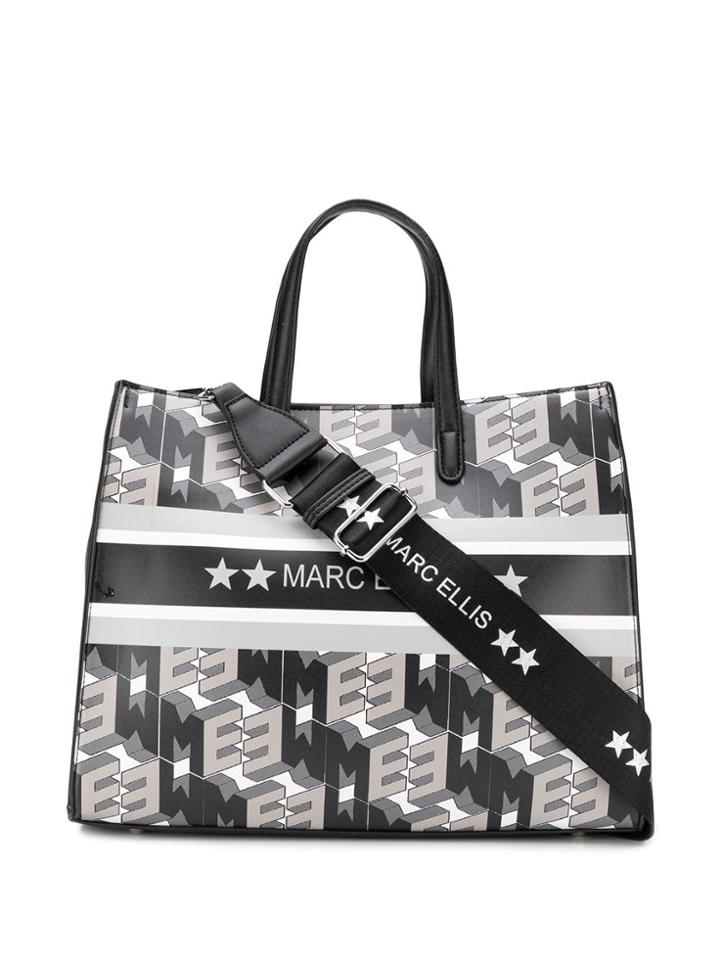 Marc Ellis Logo Print Tote Bag - Black
