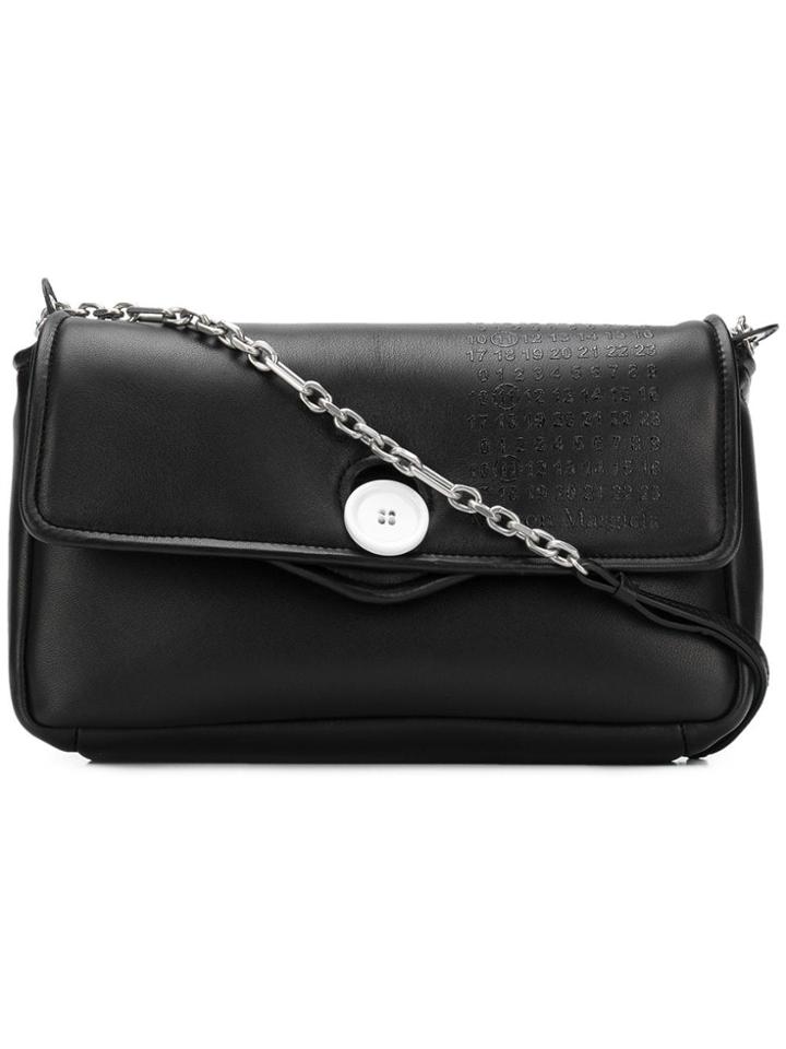 Maison Margiela Embossed Button Shoulder Bag - Black