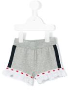 Monnalisa - Broderie Anglaise Trim Shorts - Kids - Cotton/spandex/elastane - 24 Mth, Grey