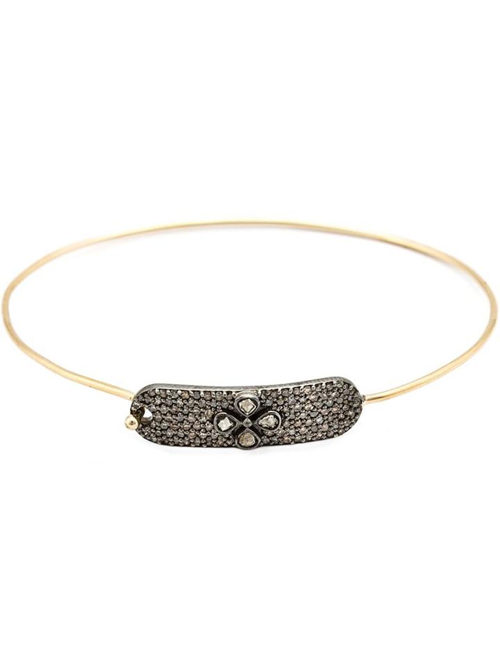 Mathilde Danglade Flower Diamond Bracelet, Women's, Metallic