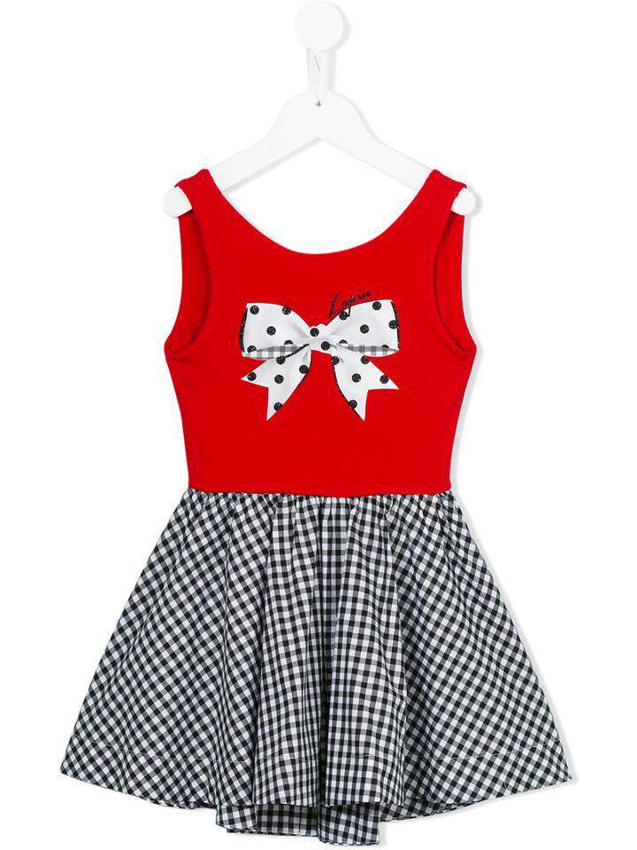 Lapin House Checked Flared Dress, Toddler Girl's, Size: 4 Yrs, Red
