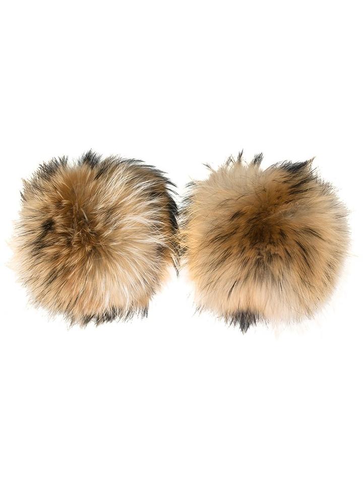N.peal Raccoon Fur Cuffs
