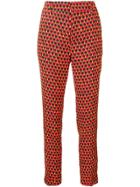La Doublej Geometric Print Trousers - Black