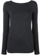 Majestic Filatures Boat Neck Jumper, Women's, Size: 4, Grey, Spandex/elastane/viscose