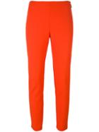 Msgm Cropped Trousers, Women's, Size: 42, Yellow/orange, Cotton/polyimide/spandex/elastane