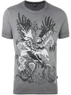 Just Cavalli Eagle Print T-shirt, Men's, Size: Medium, Grey, Cotton