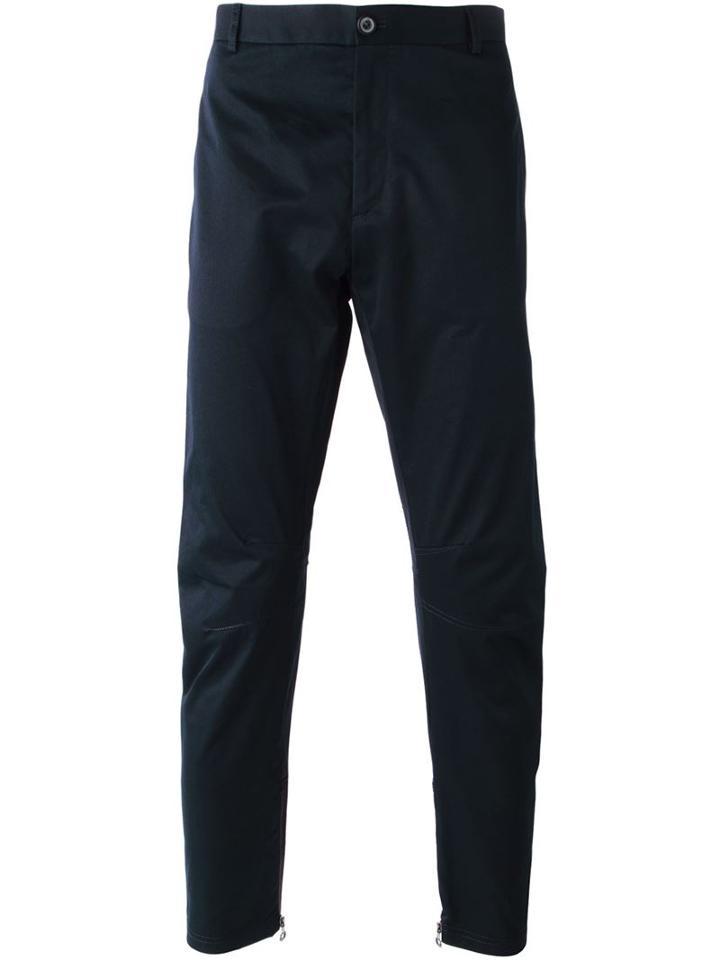 Lanvin Tapered Trousers, Men's, Size: 50, Blue, Cotton