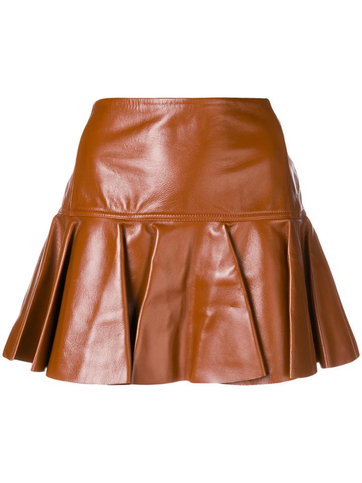 Chloé Flared Mini Skirt - Brown