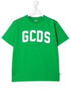 Gcds Kids Teen Logo Print T-shirt - Green