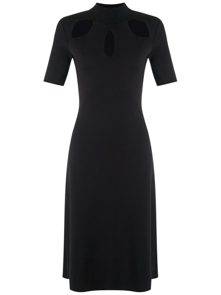 Talie Nk Midi Dress, Women's, Size: Medium, Black, Viscose/polyimide