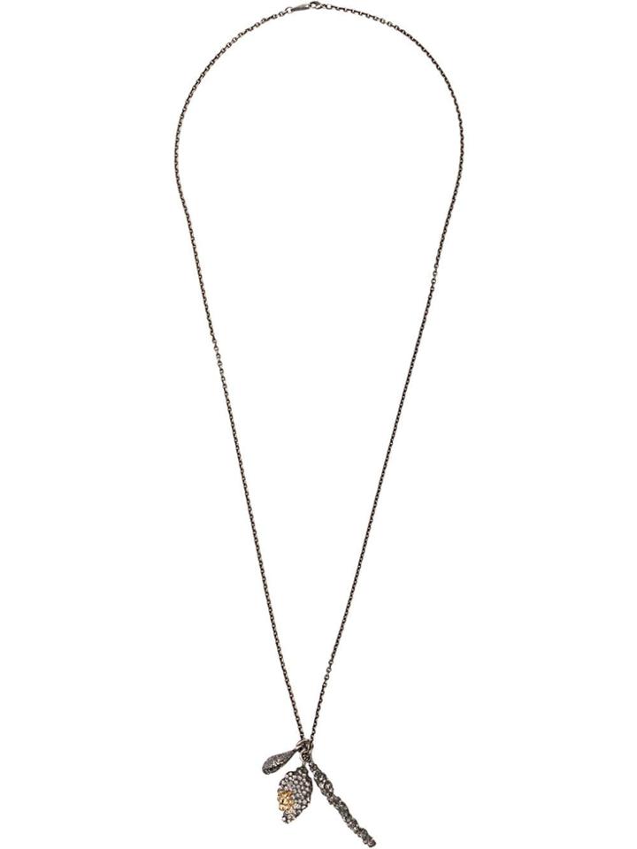 Tobias Wistisen Studded Pendant Chain Necklace - Silver