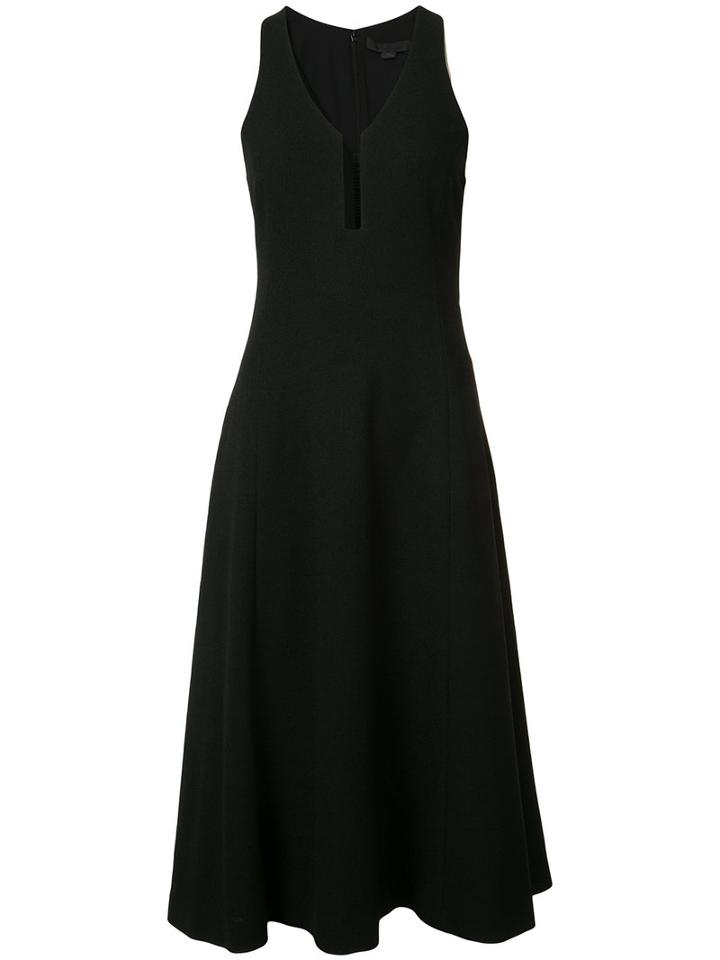 Alexander Wang V-neck A-line Dress, Women's, Size: 2, Black, Polyester/spandex/elastane/acetate