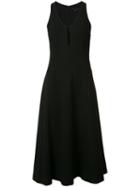 Alexander Wang V-neck A-line Dress, Women's, Size: 2, Black, Polyester/spandex/elastane/acetate