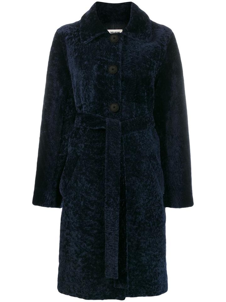 Zadig & Voltaire Dropped Shoulder Coat - Blue