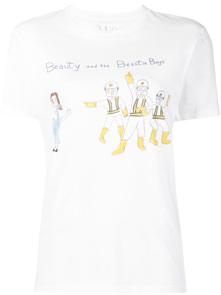 Unfortunate Portrait 'beauty And The Bestie Boys' T-shirt, Women's, Size: Small, White, Cotton