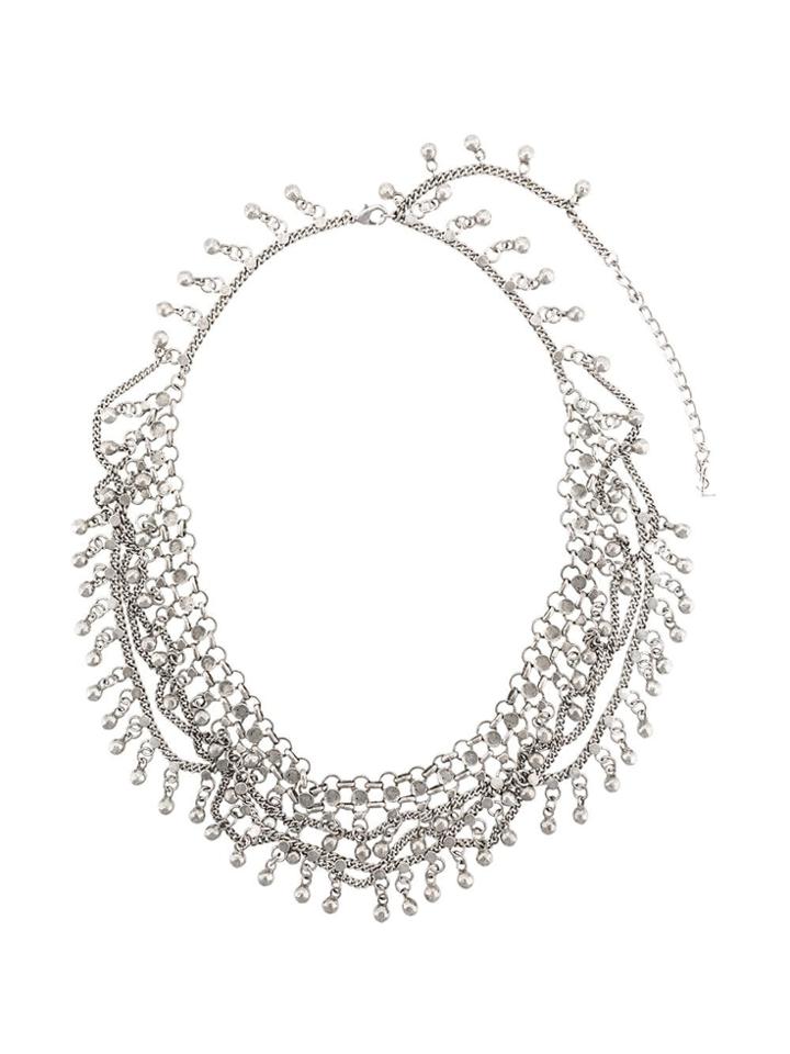 Saint Laurent Folk Necklace - Metallic